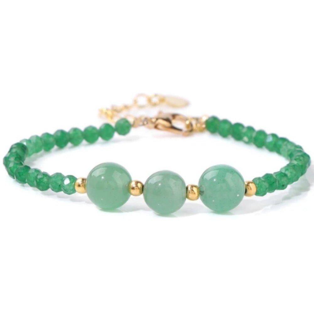 Jade Bracelet,Large and Small beads,Pretty Bracelet